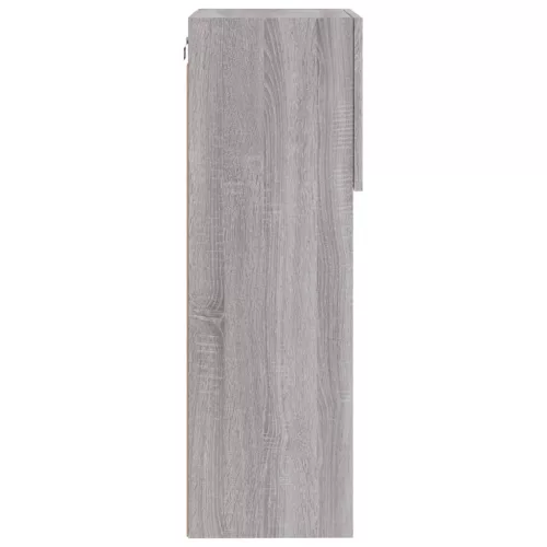 2 db szürke sonoma színű TV-szekrény LED-ekkel 40,5x30x90 cm