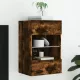 Füstös tölgy színű fali TV-szekrény LED-ekkel 40x30x60,5 cm