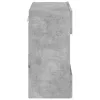 Betonszürke falra szerelhető TV-szekrény LED-del 58,5x30x60,5cm