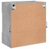 Betonszürke falra szerelhető TV-szekrény LED-del 58,5x30x60,5cm