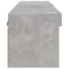 Betonszürke TV-szekrény LED-világítással 80 x 30 x 30 cm