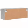 Betonszürke TV-szekrény LED-világítással 80 x 30 x 30 cm