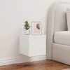 Fehér fali TV-szekrény LED-világítással 30,5x35x30 cm
