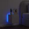 Fehér fali TV-szekrény LED-világítással 30,5x35x30 cm