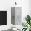 Betonszürke falra szerelhető TV-szekrény LED-del 30,5x35x70 cm