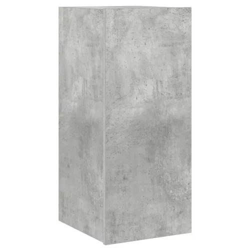 Betonszürke falra szerelhető TV-szekrény LED-del 30,5x35x70 cm