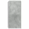 Betonszürke falra szerelhető TV-szekrény LED-del 30,5x35x70 cm