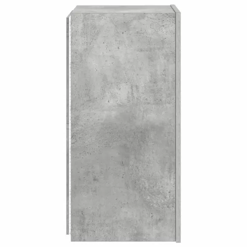Betonszürke falra szerelhető TV-szekrény LED-del 30,5x35x70 cm