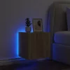 Sonoma tölgy színű fali TV-szekrény LED-ekkel 40,5x35x40 cm