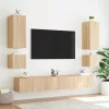 Sonoma tölgy színű fali TV-szekrény LED-ekkel 40,5x35x40 cm