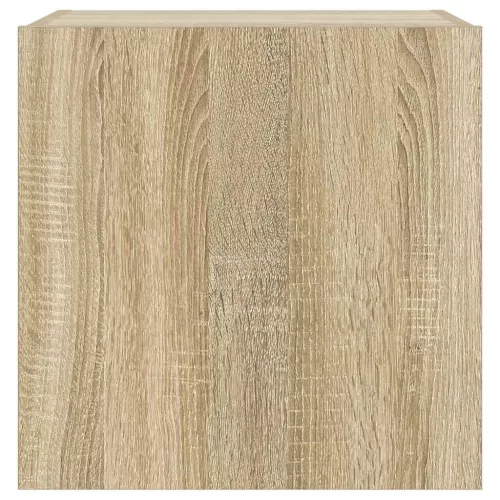 Sonoma tölgy színű fali TV-szekrény LED-ekkel 40,5x35x40 cm
