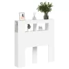 Fehér szerelt fa LED-es fejtámla 100x18,5x103,5 cm