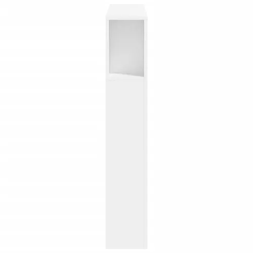 Fehér szerelt fa LED-es fejtámla 100x18,5x103,5 cm
