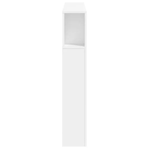 Fehér szerelt fa LED-es fejtámla 120x18,5x103,5 cm