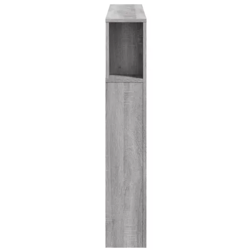 Szürke sonoma szerelt fa LED-es fejtámla 120 x 18,5 x 103,5 cm