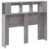 Szürke sonoma szerelt fa LED-es fejtámla 120 x 18,5 x 103,5 cm