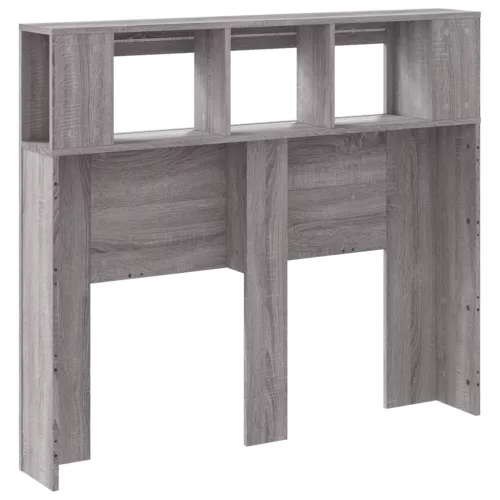 Szürke sonoma szerelt fa LED-es fejtámla 120 x 18,5 x 103,5 cm