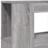 Szürke sonoma szerelt fa LED-es fejtámla 120 x 18,5 x 103,5 cm