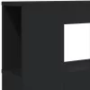 Fekete szerelt fa LED-es fejtámla 140x18,5x103,5 cm
