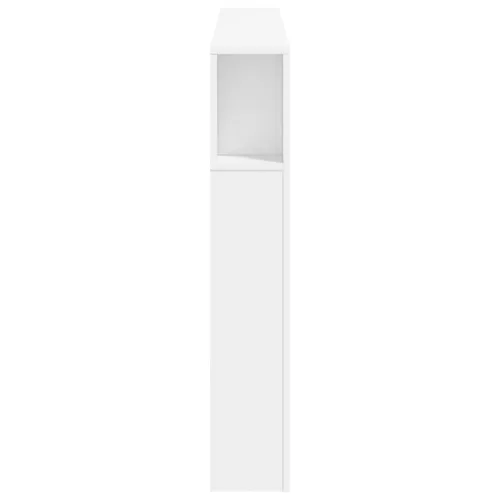 Fehér szerelt fa LED-es fejtámla 160x18,5x103,5 cm