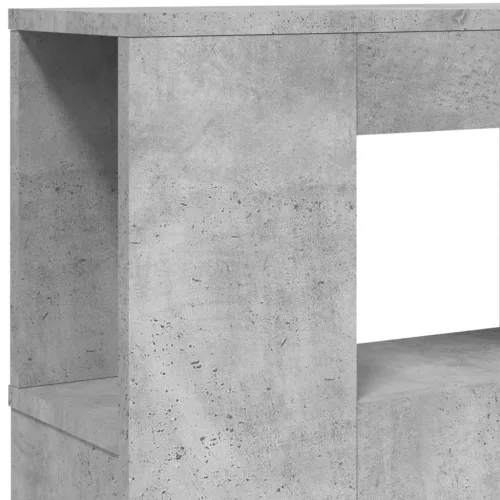 Betonszürke szerelt fa LED-es fejtámla 160x18,5x103,5 cm