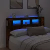 Sonoma tölgy színű szerelt fa LED-es fejtámla 160x18,5x103,5 cm