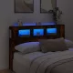 Sonoma tölgy színű szerelt fa LED-es fejtámla 160x18,5x103,5 cm