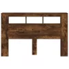 Sonoma tölgy színű szerelt fa LED-es fejtámla 160x18,5x103,5 cm