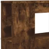 Sonoma tölgy színű szerelt fa LED-es fejtámla 160x18,5x103,5 cm