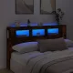 Sonoma tölgy színű szerelt fa LED-es fejtámla 180x18,5x103,5 cm