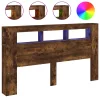 Sonoma tölgy színű szerelt fa LED-es fejtámla 180x18,5x103,5 cm