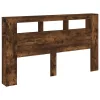 Sonoma tölgy színű szerelt fa LED-es fejtámla 180x18,5x103,5 cm