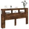 Sonoma tölgy színű szerelt fa LED-es fejtámla 180x18,5x103,5 cm