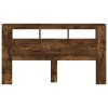 Sonoma tölgy színű szerelt fa LED-es fejtámla 180x18,5x103,5 cm