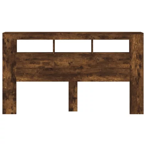Sonoma tölgy színű szerelt fa LED-es fejtámla 180x18,5x103,5 cm