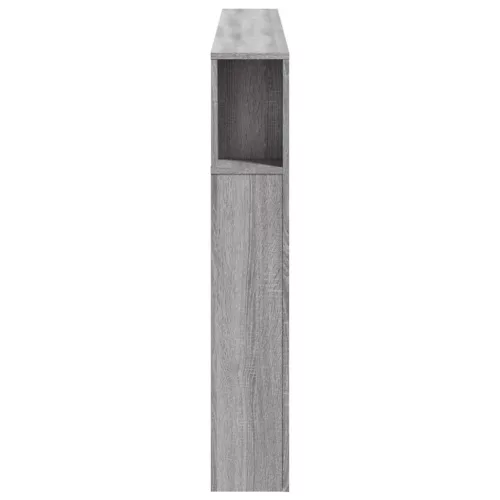 Szürke sonoma szerelt fa LED-es fejtámla 180x18,5x103,5 cm