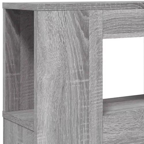 Szürke sonoma szerelt fa LED-es fejtámla 180x18,5x103,5 cm