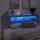 Szürke sonoma szerelt fa LED-es fejtámla 220 x 18,5 x 103,5 cm