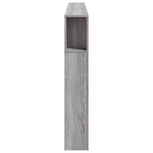 Szürke sonoma szerelt fa LED-es fejtámla 220 x 18,5 x 103,5 cm