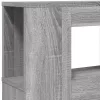 Szürke sonoma szerelt fa LED-es fejtámla 220 x 18,5 x 103,5 cm