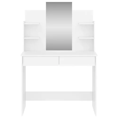 Fehér fésülködőasztal tükörrel 96x39x142 cm