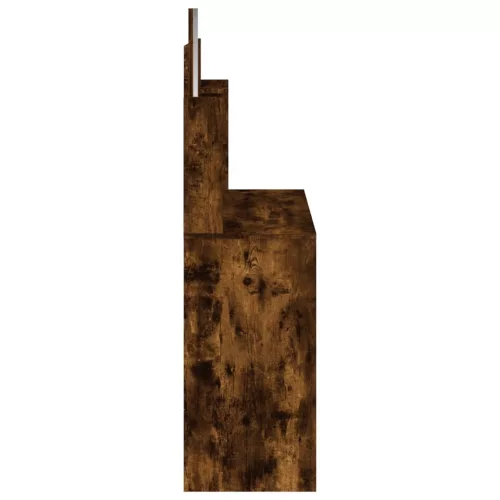 Füstös tölgy színű fésülködőasztal tükörrel 96x39x142 cm