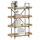 4-szintes sonoma tölgy szerelt fa könyvespolc 100x33x145,5 cm
