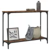 Füstös tölgy színű szerelt fa tálalóasztal 101x30,5x75 cm