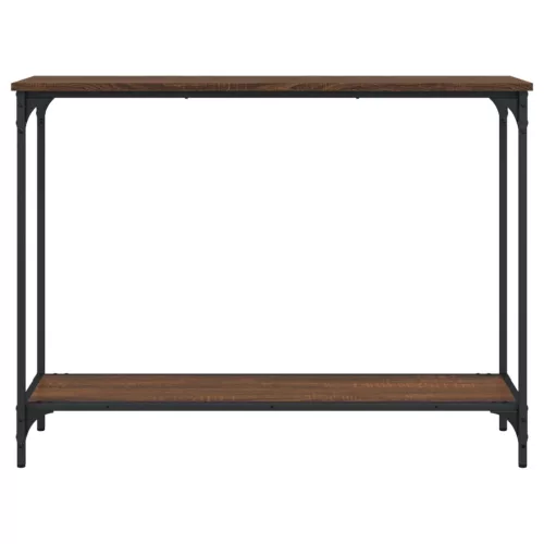 Barna tölgyszínű szerelt fa tálalóasztal 101x30,5x75 cm