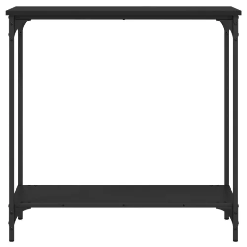 Fekete szerelt fa tálalóasztal 75 x 30,5 x 75 cm