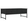 Fekete szerelt fa dohányzóasztal 101x49x39,5 cm