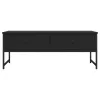 Fekete szerelt fa dohányzóasztal 101x49x39,5 cm
