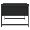 Fekete szerelt fa dohányzóasztal 101x49x39,5 cm