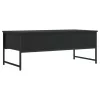 Fekete szerelt fa dohányzóasztal 101x49x39,5 cm
